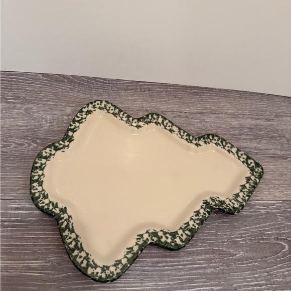 Roseville spounge ware 
Christmas tree platter - Picture 5 of 8